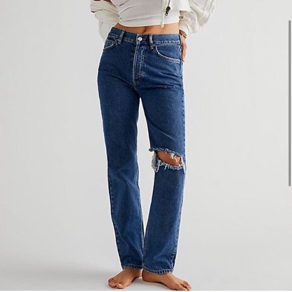 Free People Denim - Free People We The Free High Rise Lasso Jeans Ripped Knee